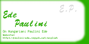 ede paulini business card